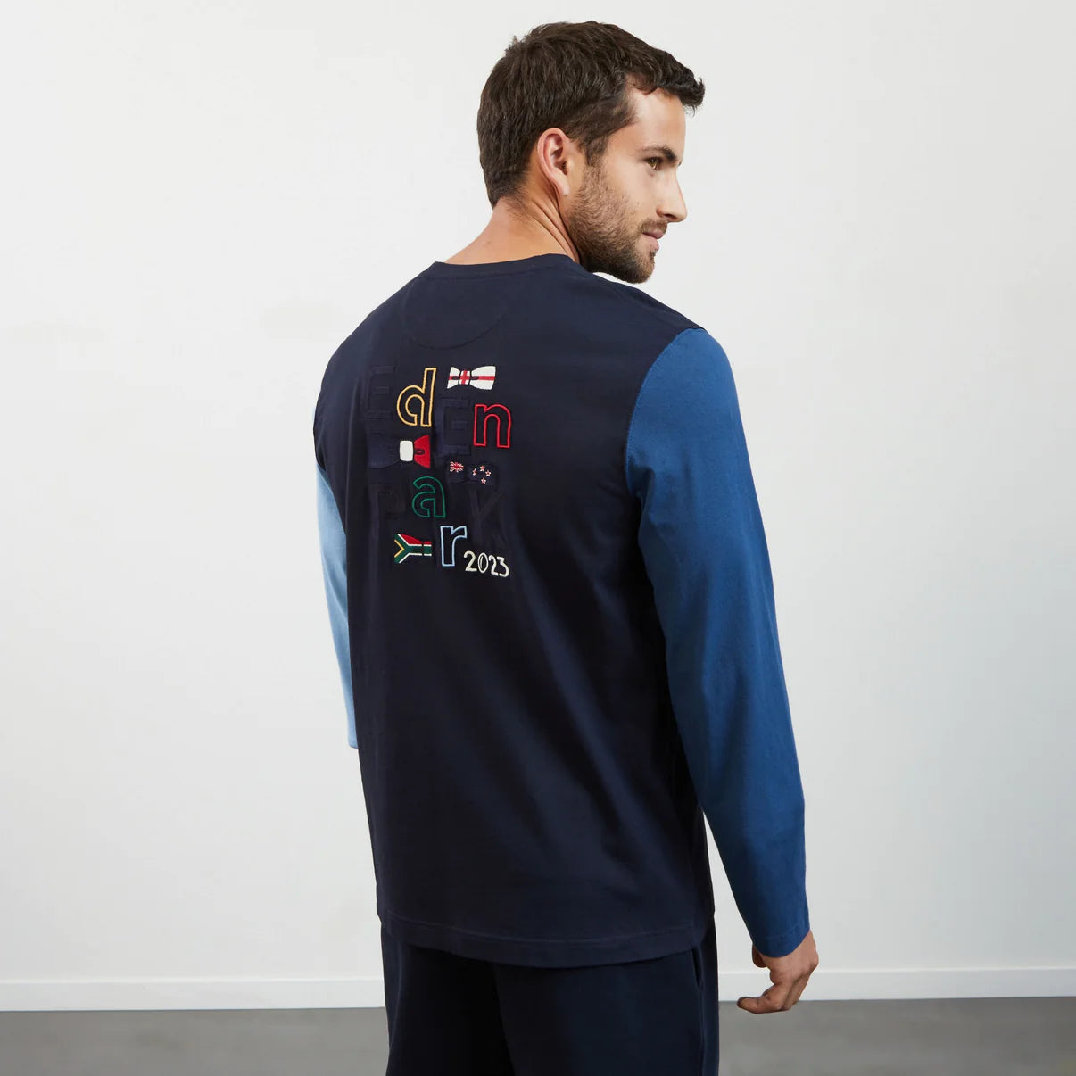 T-Shirt manches longues homme FFR Eden Park marine | Georgespaul