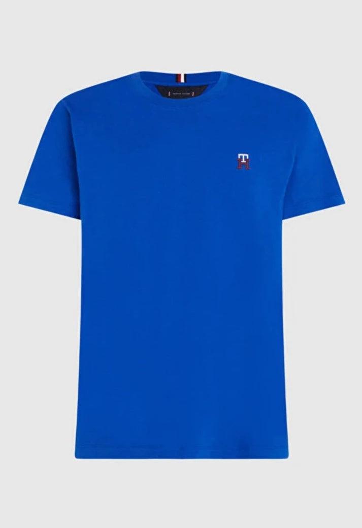 T-Shirt homme logo Tommy Hilfiger bleu en coton bio I Georgespaul