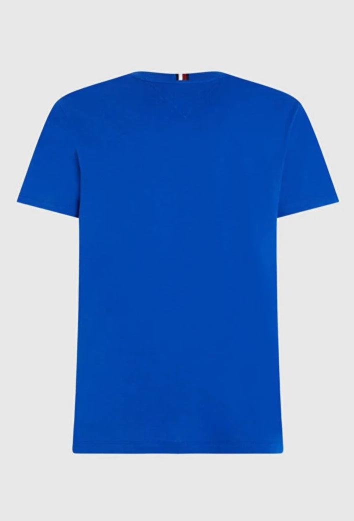T-Shirt homme logo Tommy Hilfiger bleu en coton bio I Georgespaul