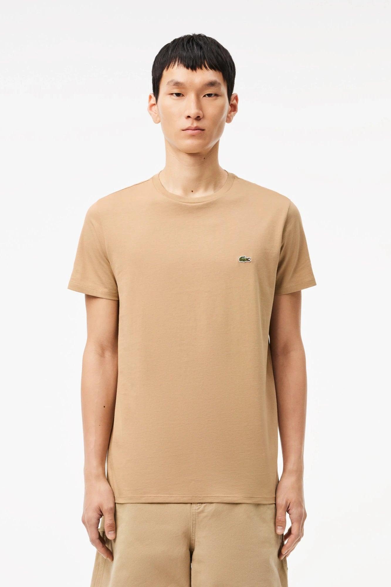 T-Shirt pour homme Lacoste beige | Georgespaul