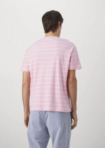 T-Shirt rayé homme Ralph Lauren rose | Georgespaul
