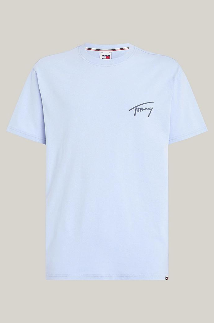 T-Shirt signature Tommy Jeans bleu