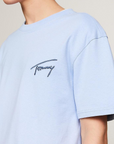 T-Shirt signature Tommy Jeans bleu