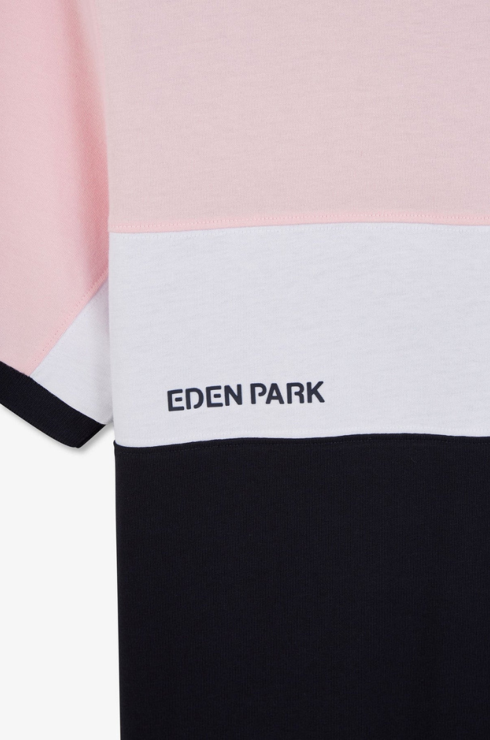 T-Shirt tricolore Eden Park rose