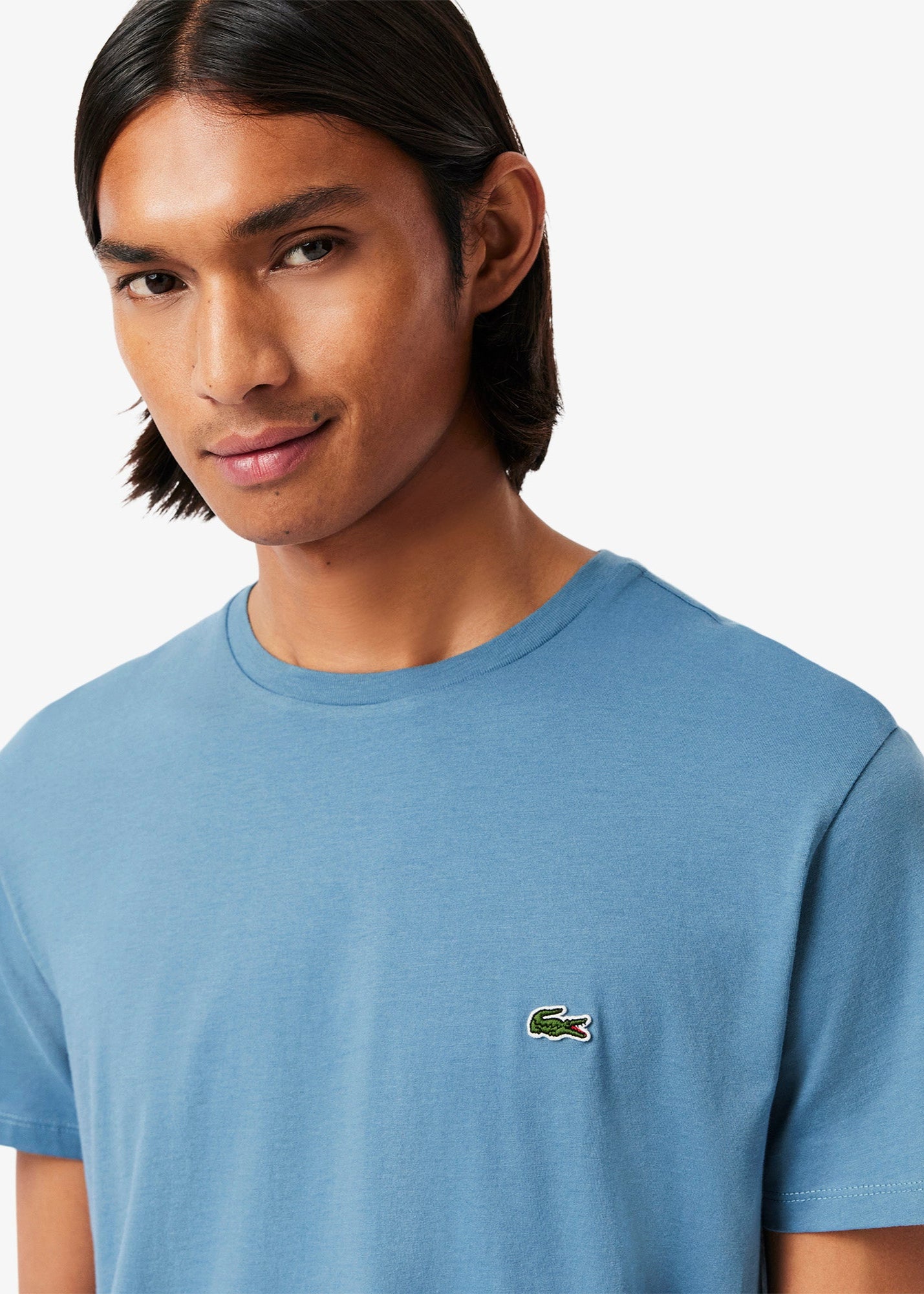 T-shirt Lacoste bleu coton pima pour homme | Georgespaul