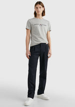 Afbeelding in Gallery-weergave laden, T-shirt homme à logo Tommy Hilfiger gris en coton bio | Georgespaul
