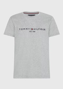 T-shirt homme à logo Tommy Hilfiger gris en coton bio | Georgespaul