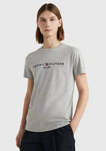 Laden Sie das Bild in den Galerie-Viewer, T-shirt homme à logo Tommy Hilfiger gris en coton bio | Georgespaul
