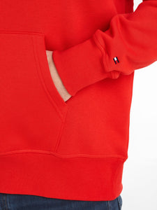 Sweat à capuche Tommy Hilfiger oversize rouge en coton bio | Georgespaul