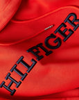 Sweat à capuche Tommy Hilfiger oversize rouge en coton bio - Georgespaul