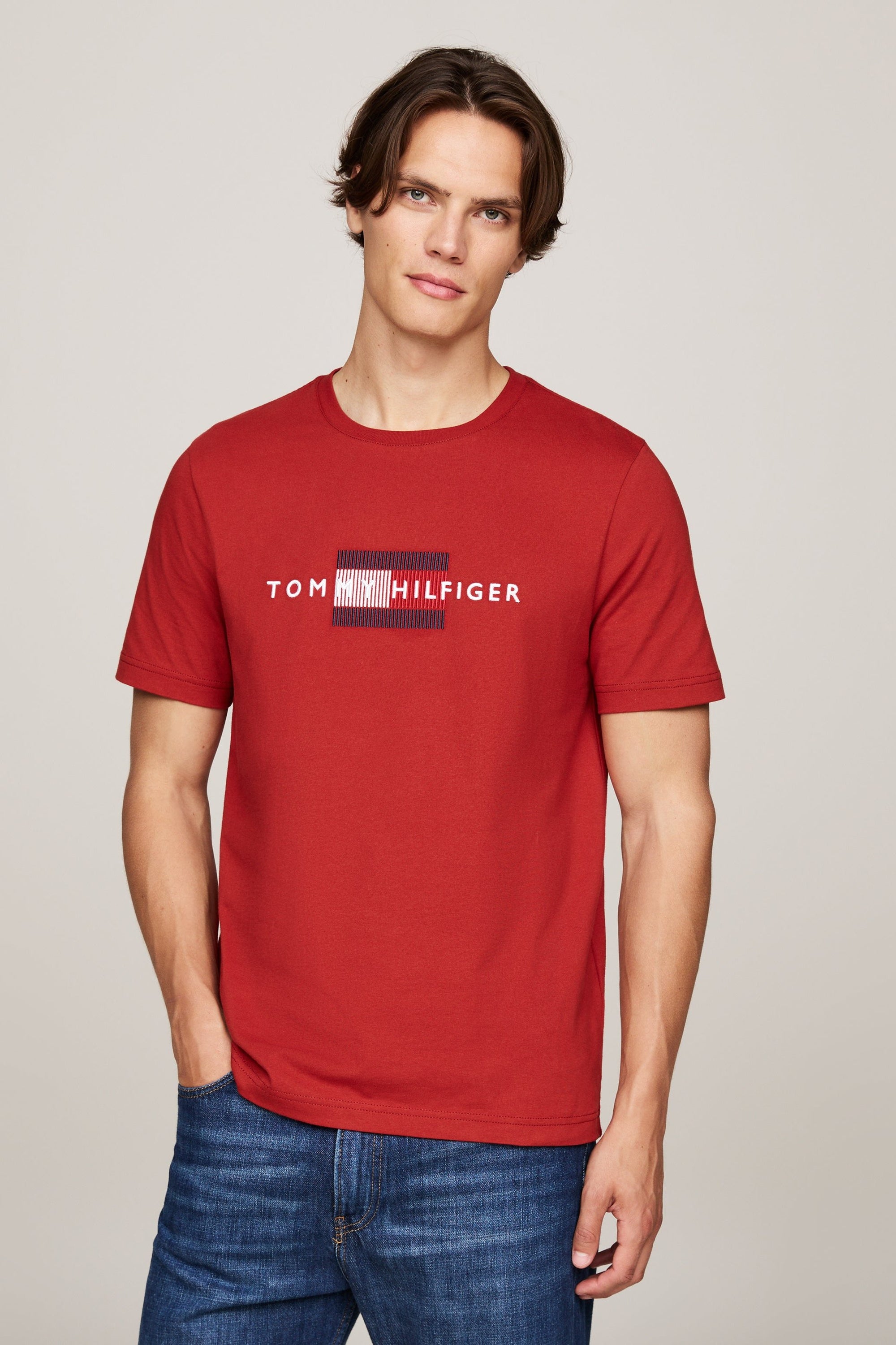 T-Shirt Tommy Hilfiger rouge - Georgespaul