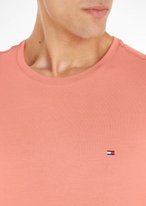 T-Shirt Tommy Hilfiger rose en coton bio pour homme I Georgespaul