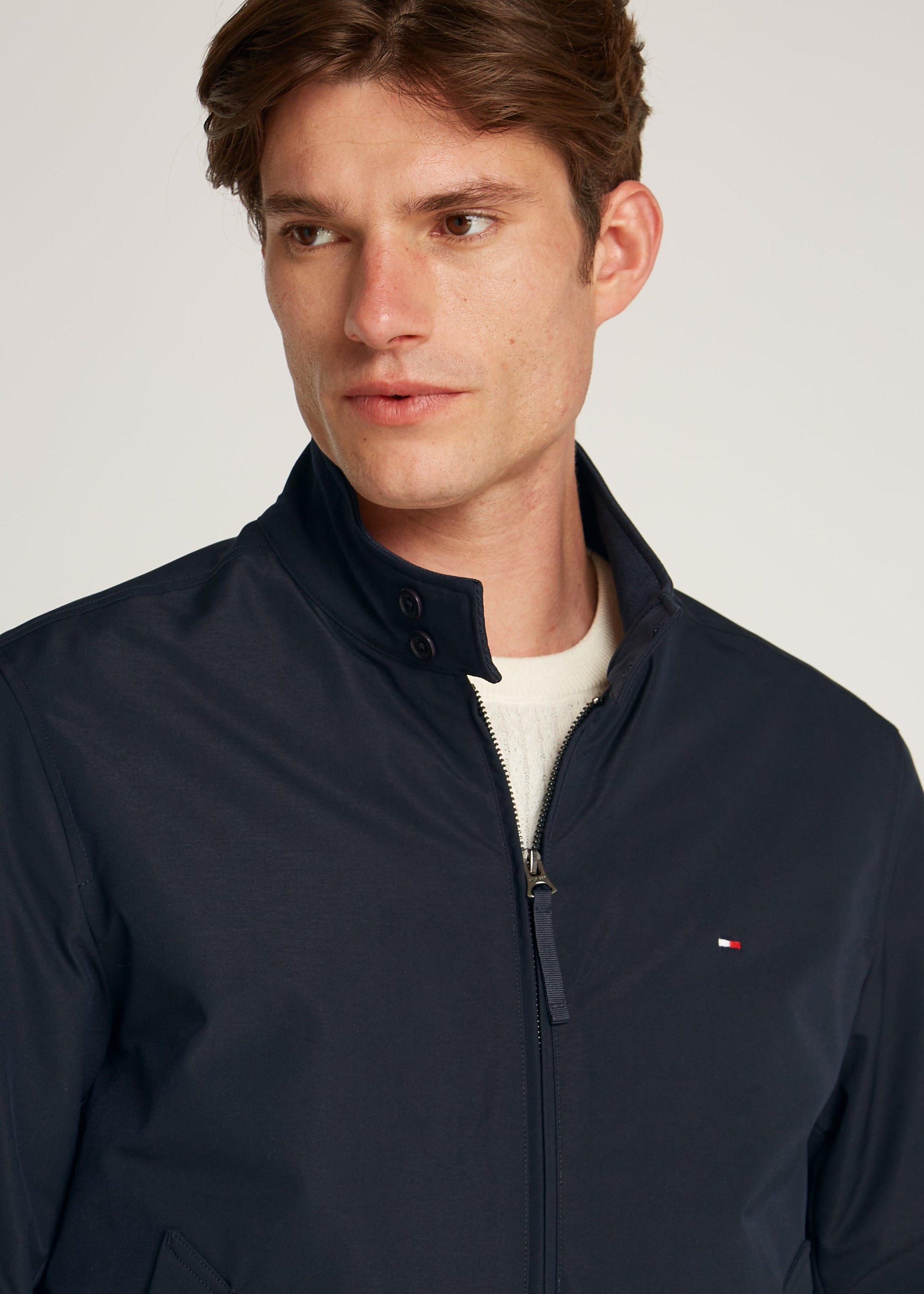 Veste déperlante Tommy Hilfiger marine pour homme | Georgespaul