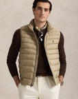 Doudoune sans manches Ralph Lauren beige pour homme | Georgespaul 