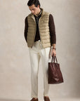 Doudoune sans manches Ralph Lauren beige pour homme | Georgespaul 