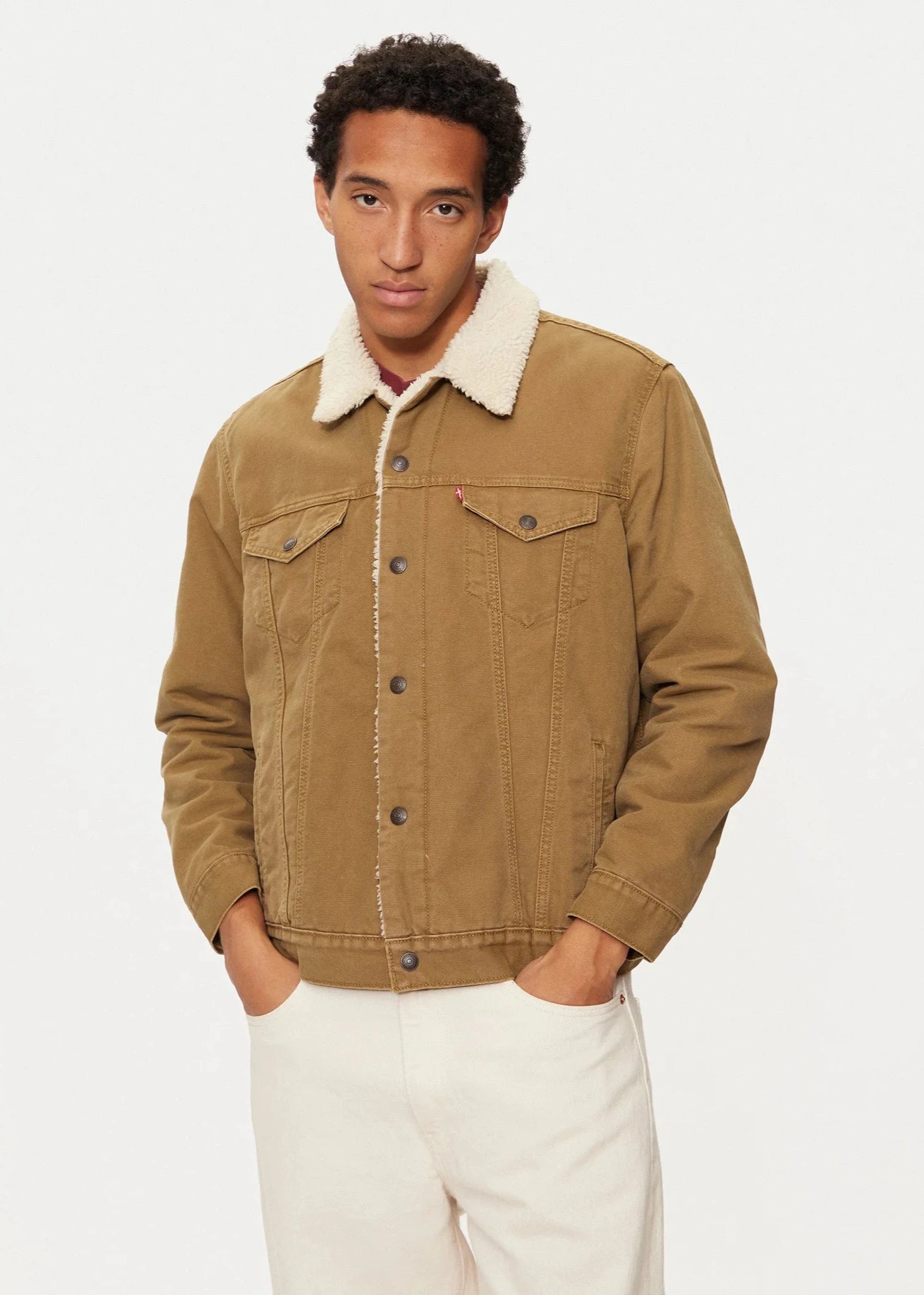 Veste Sherpa Levi's® beige pour homme | Georgespaul