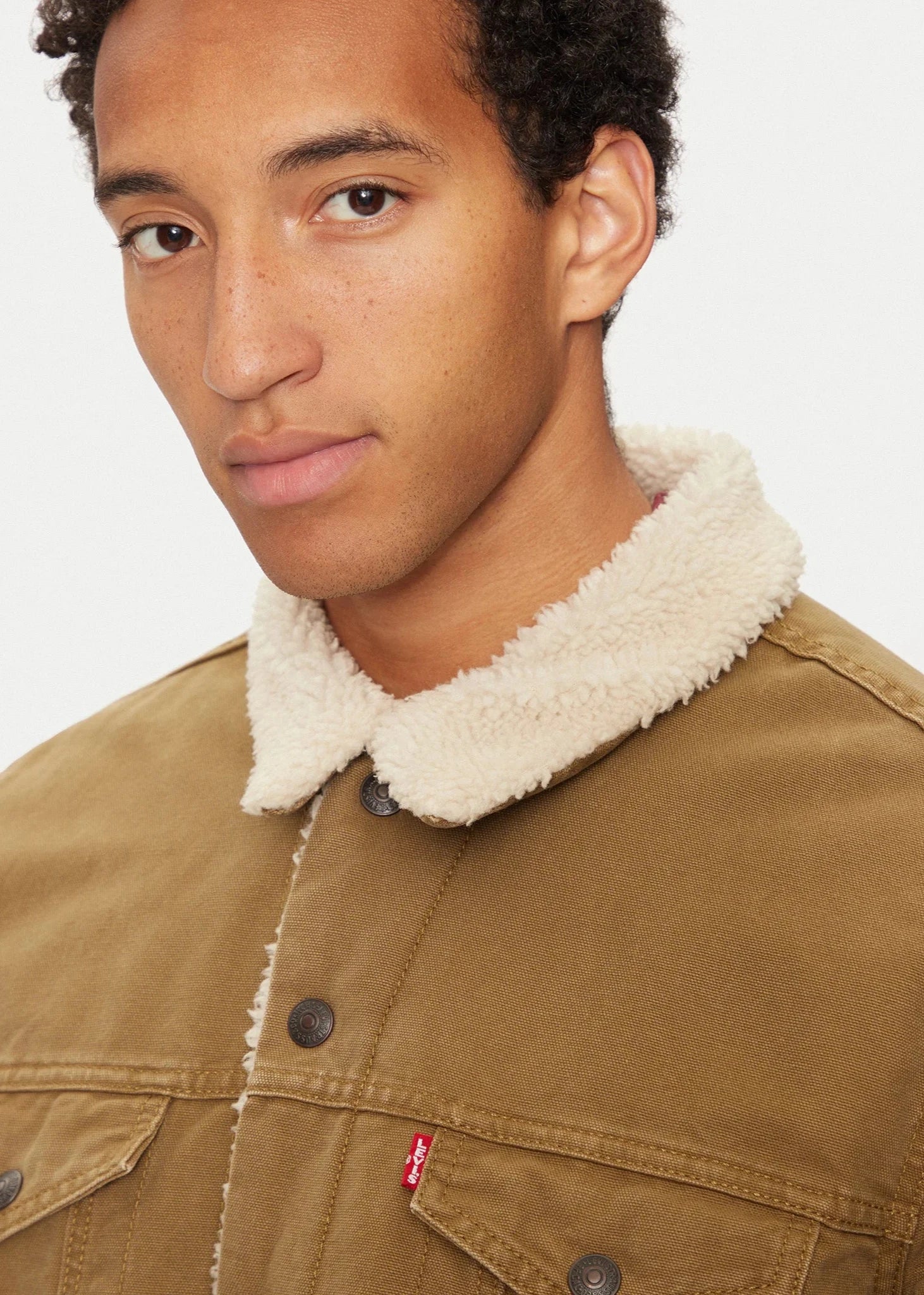 Veste Sherpa Levi&#39;s® beige pour homme | Georgespaul