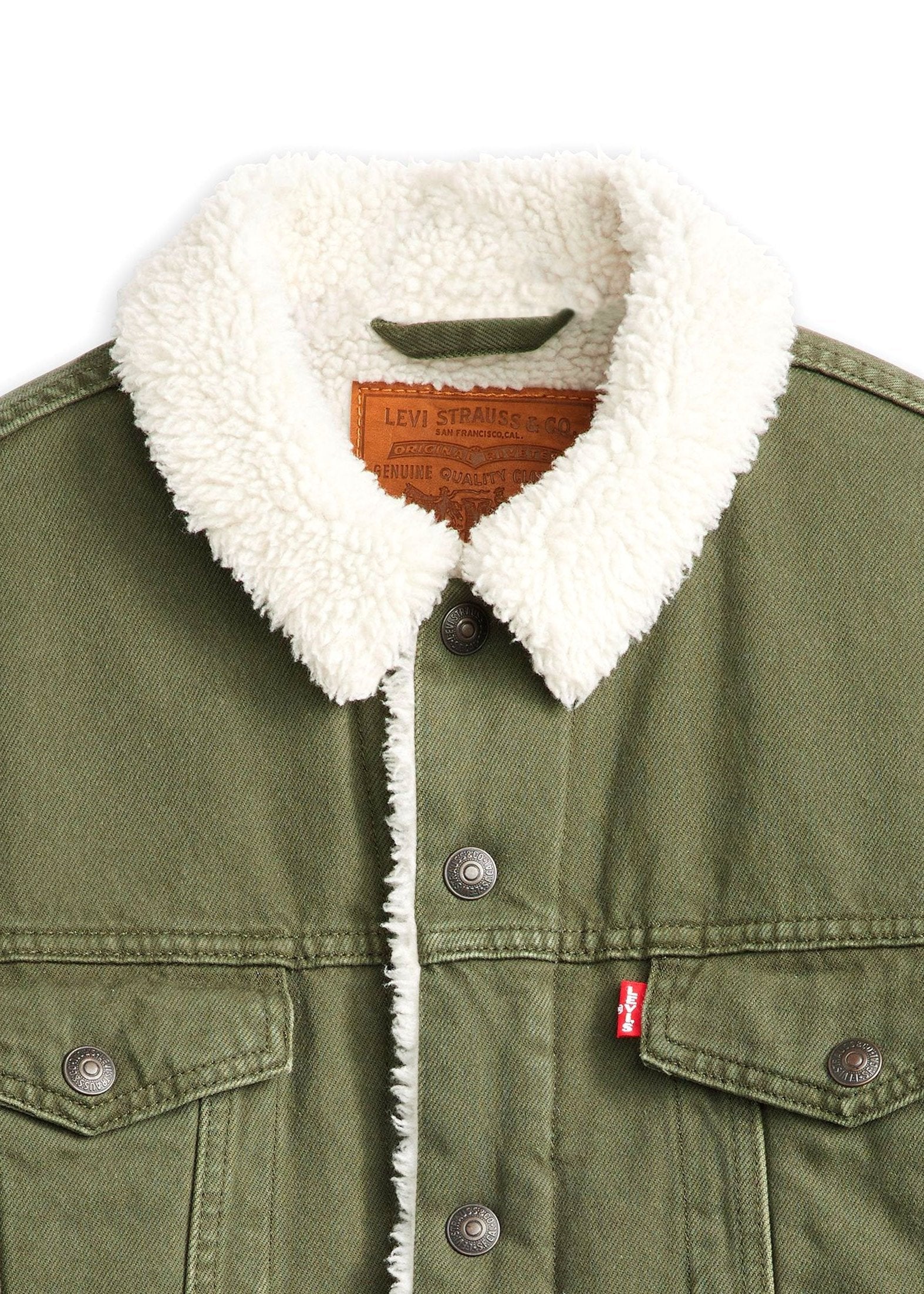 Veste Sherpa Levi&#39;s® kaki pour homme | Georgespaul