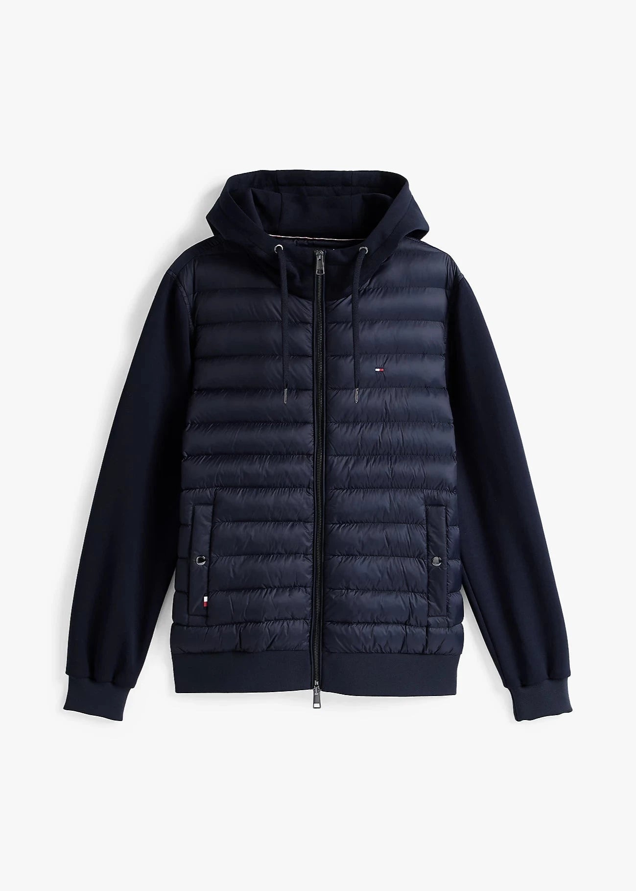 Veste bi matière à capuche Tommy Hilfiger marine pour homme | Georgespaul 