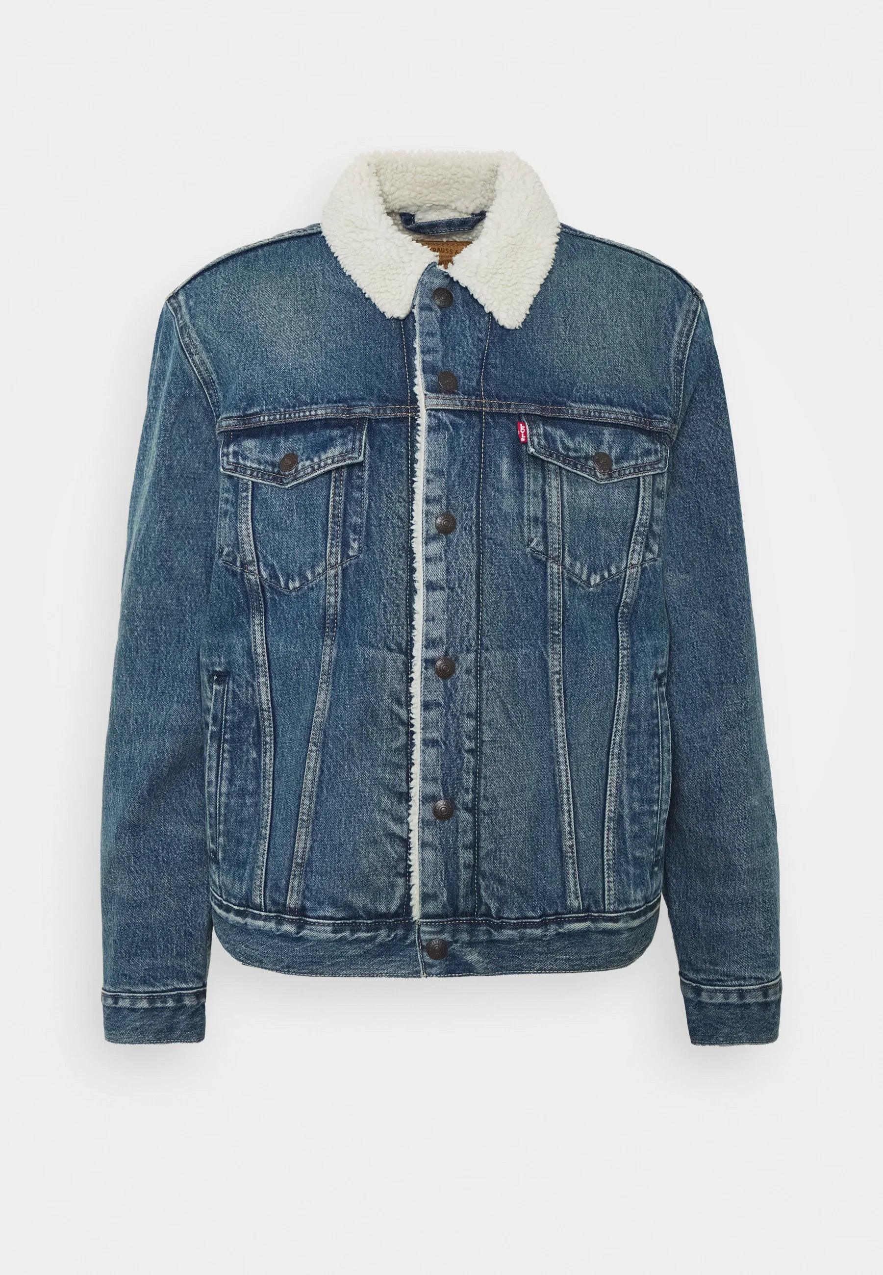 Veste fourrée Sherpa Levi's® bleue en jean - Georgespaul