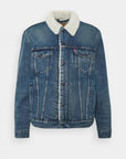 Veste fourrée Sherpa Levi's® bleue en jean - Georgespaul