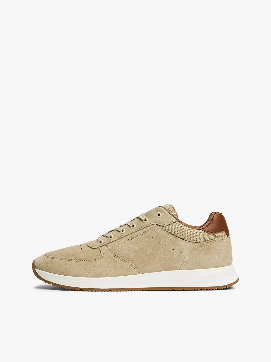 baskets-tommy-hilfiger-daim-homme-beige-cote-gauche