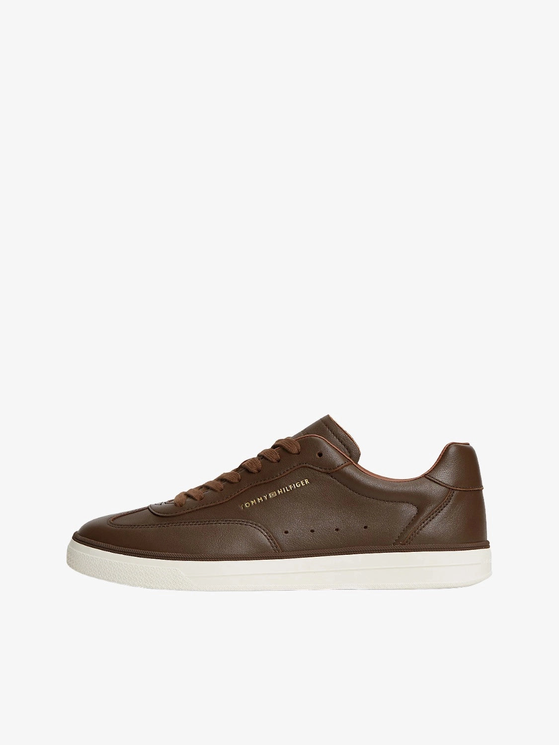 baskets-tommy-hilfiger-marron-cuir-homme-FM0FM05996GV-face-gauche