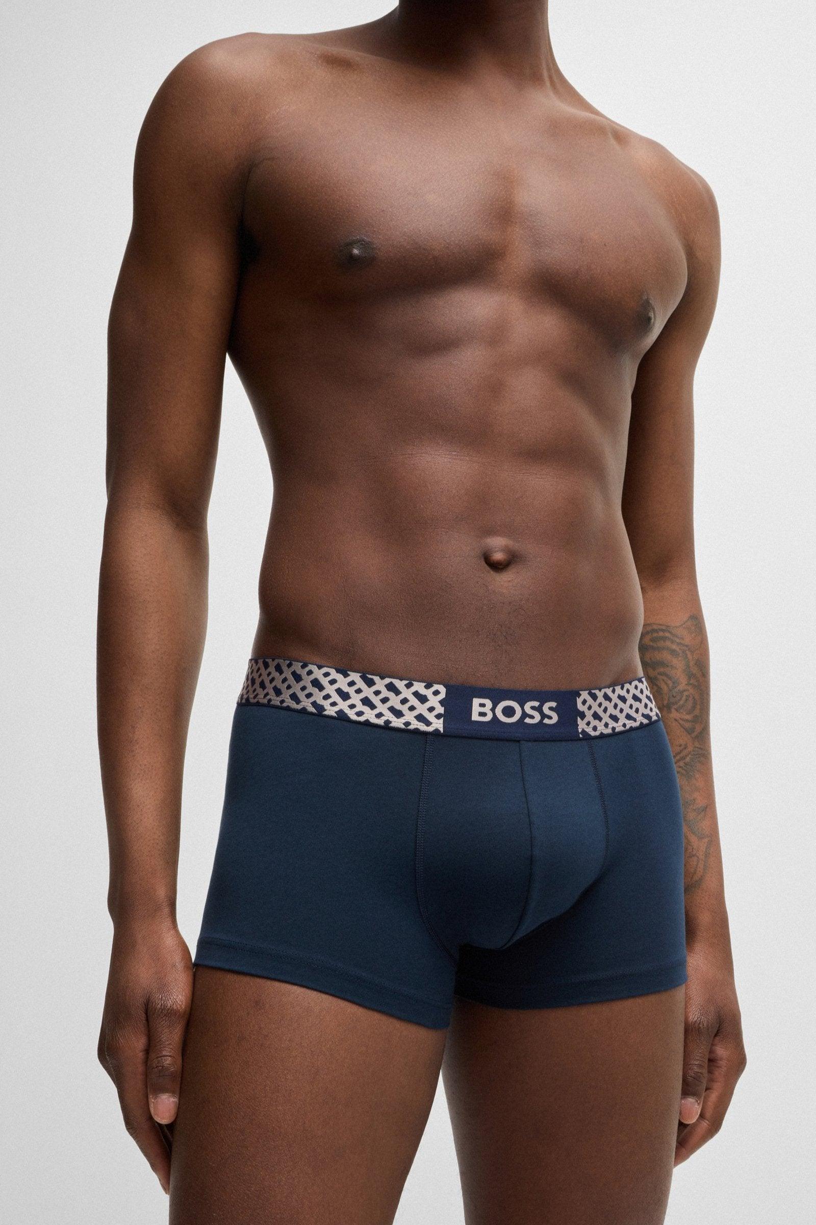 Lot de 3 boxers BOSS homme noirs et bleus | Georgespaul