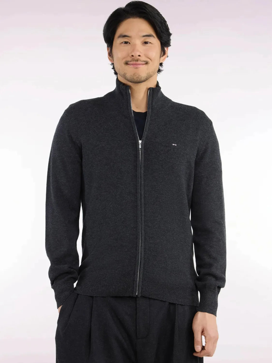 cardigan-eden-park-gris-porte-h26maica0001grf7