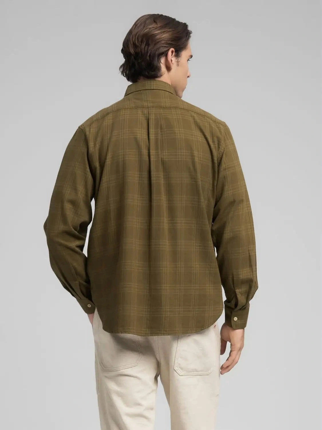 chemise-carreaux-replay-kaki-homme-dos