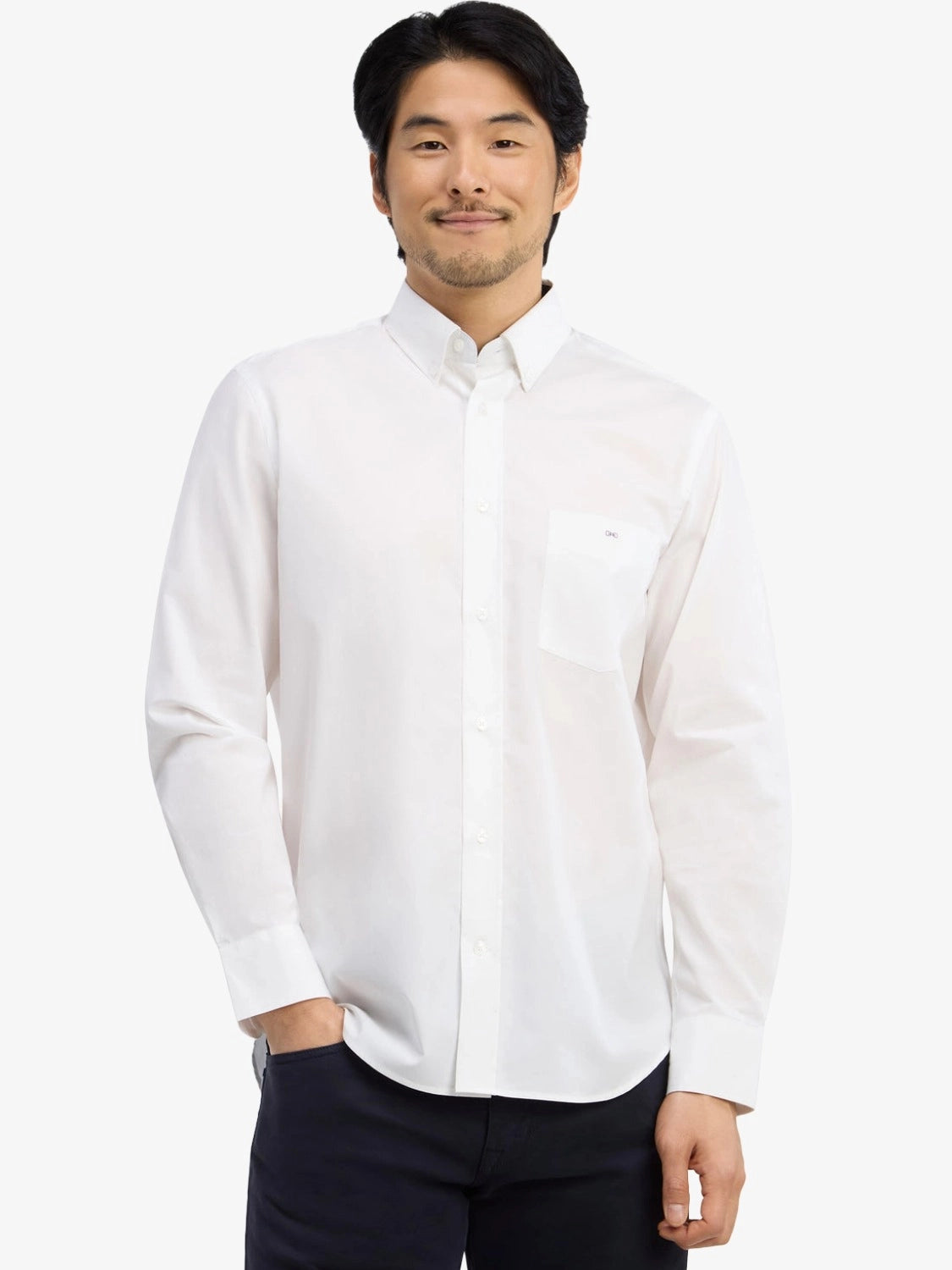 chemise-eden-park-homme-blanche-H26CHECL0009BC-a-plat