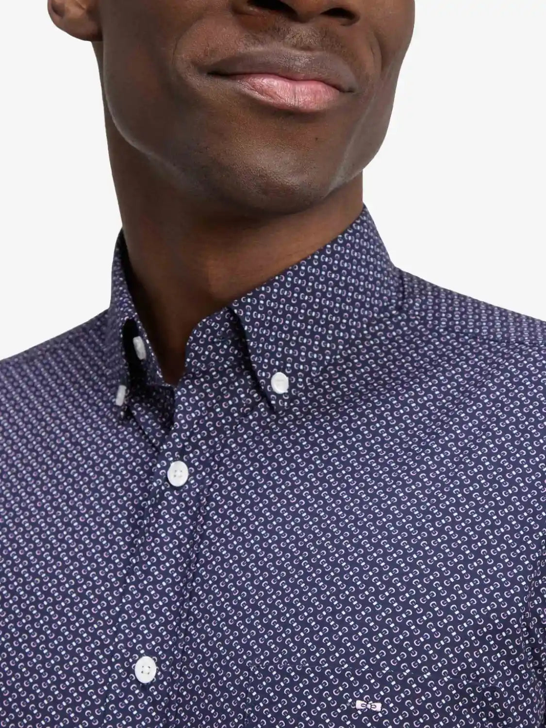 chemise-eden-park-marine-H26CHECL0036ROC16-zoom
