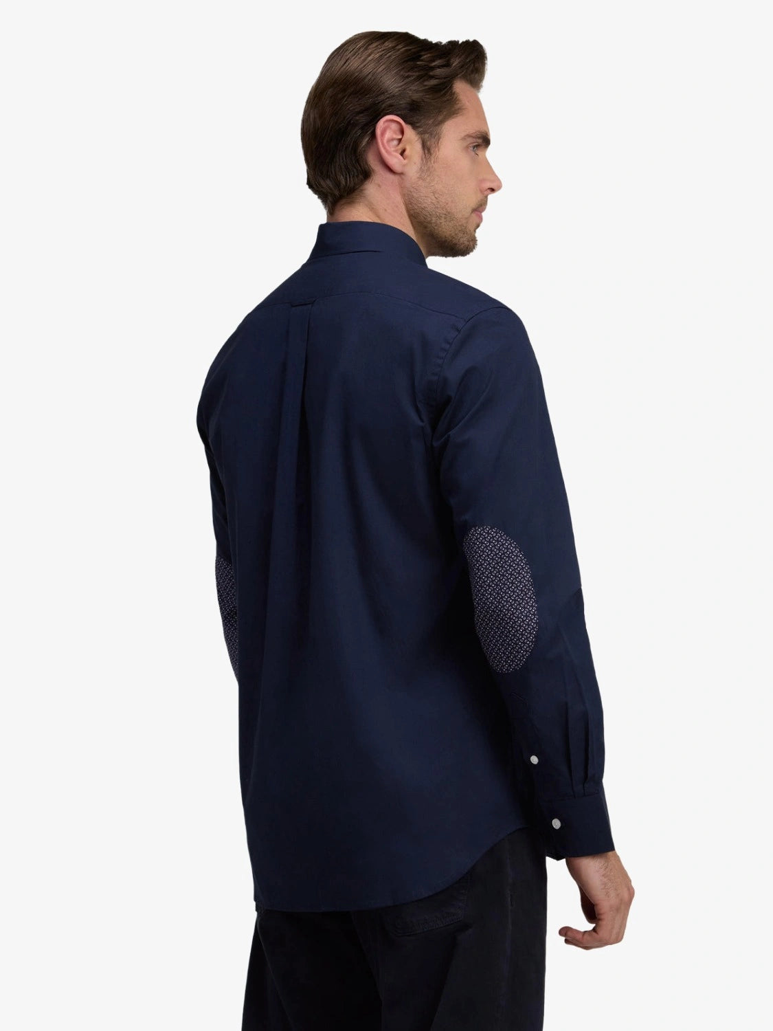 chemise-eden-park-marine-homme-H26CHECL0009BLF-dos