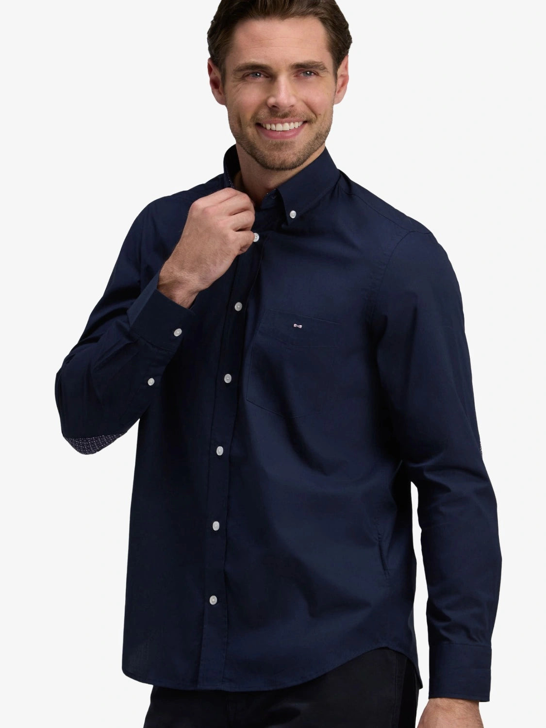 chemise-eden-park-marine-homme-H26CHECL0009BLF-face