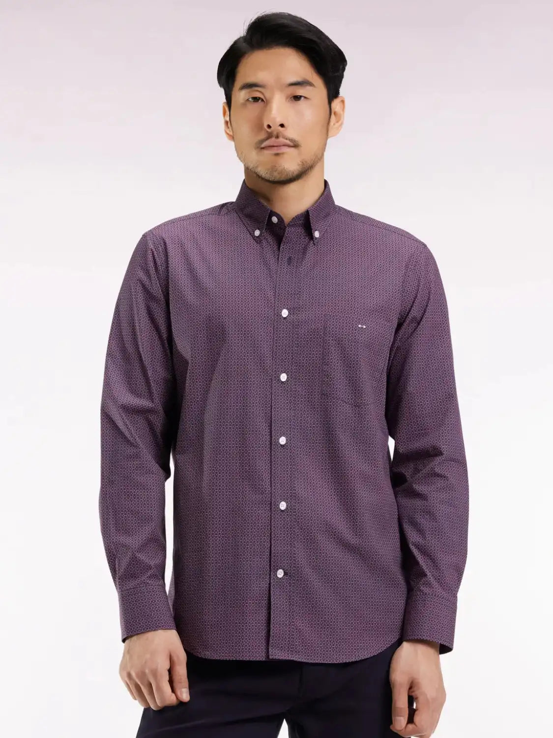 chemise-eden-park-motifs-rose-pour-homme-face