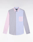 chemise-manches-longues-eden-park-bleu-a-plat