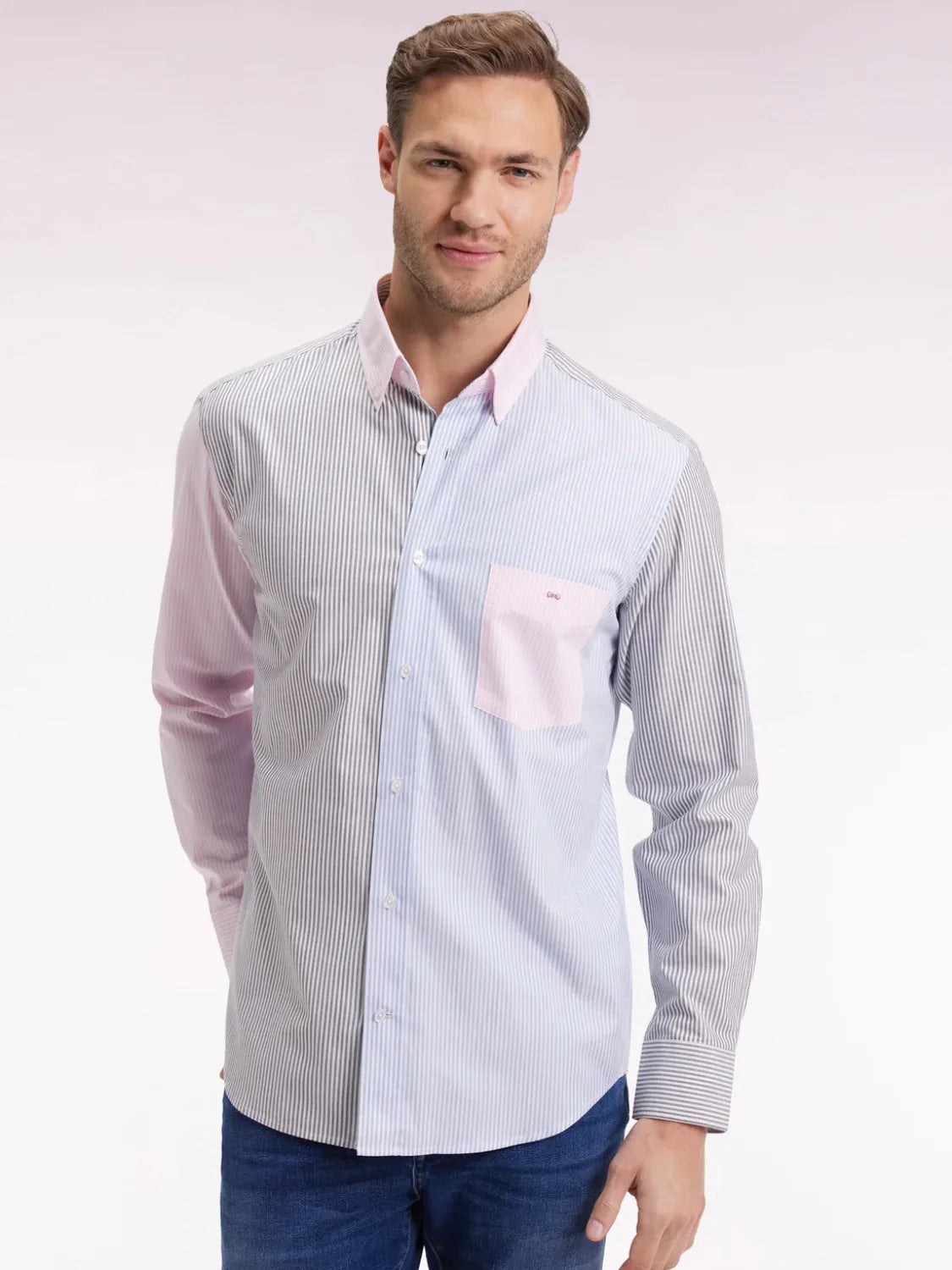 chemise-manches-longues-eden-park-bleu-face