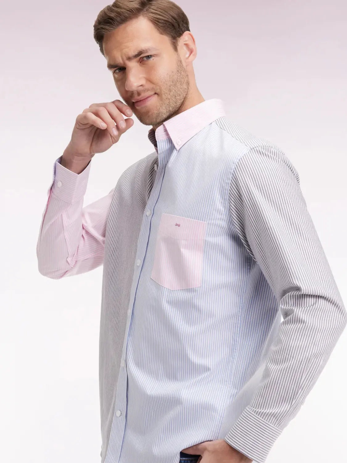 chemise-manches-longues-eden-park-bleu-profil