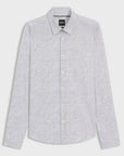chemise-motifs-boss-homme-verte-a-plat