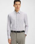chemise-motifs-boss-homme-verte-face