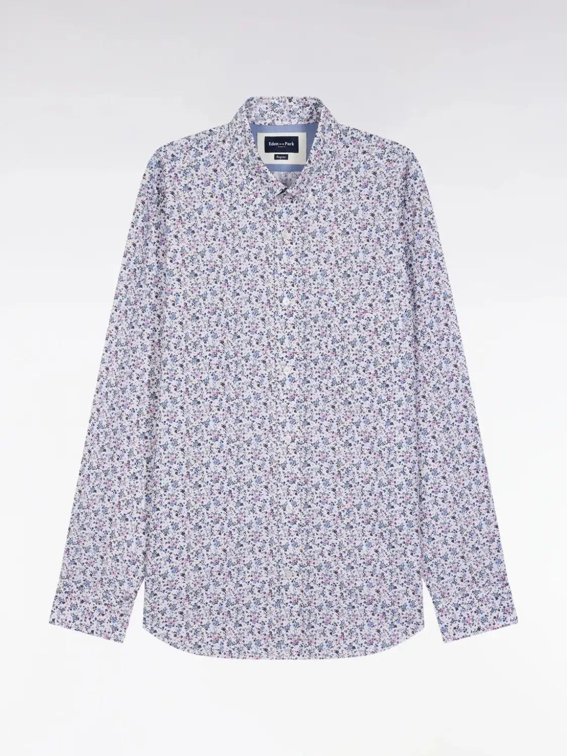 chemise-motifs-eden-park-bleu-homme-a-plat