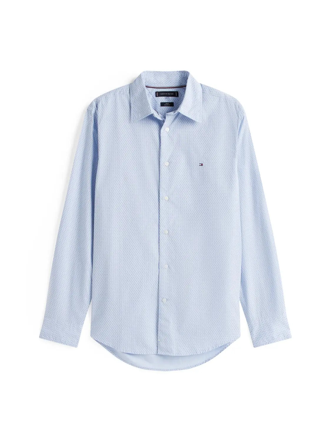 chemise-motifs-tommy-hilfiger-homme-bleue-a-plat