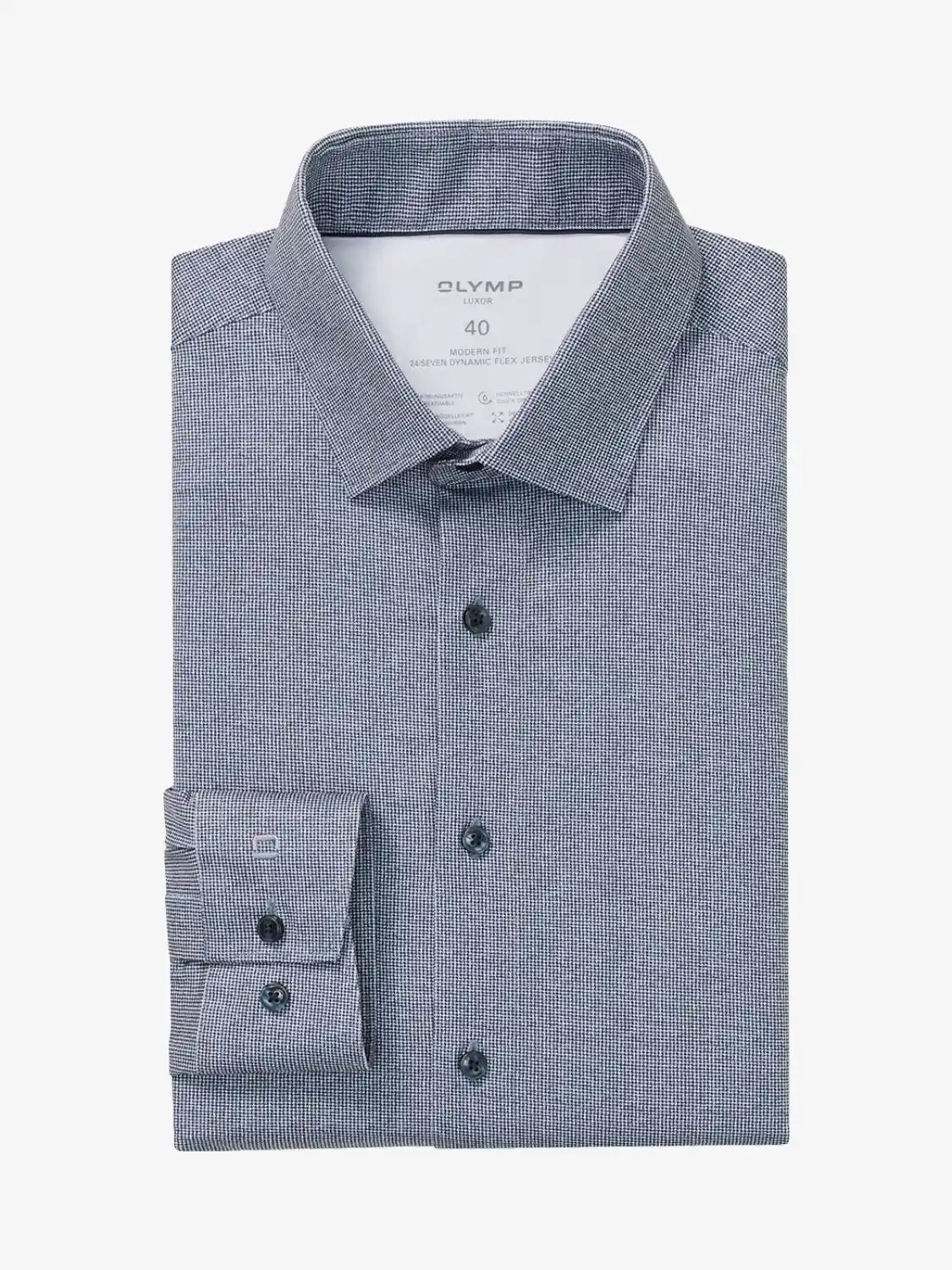 chemise-olymp-droite-marine-homme-face