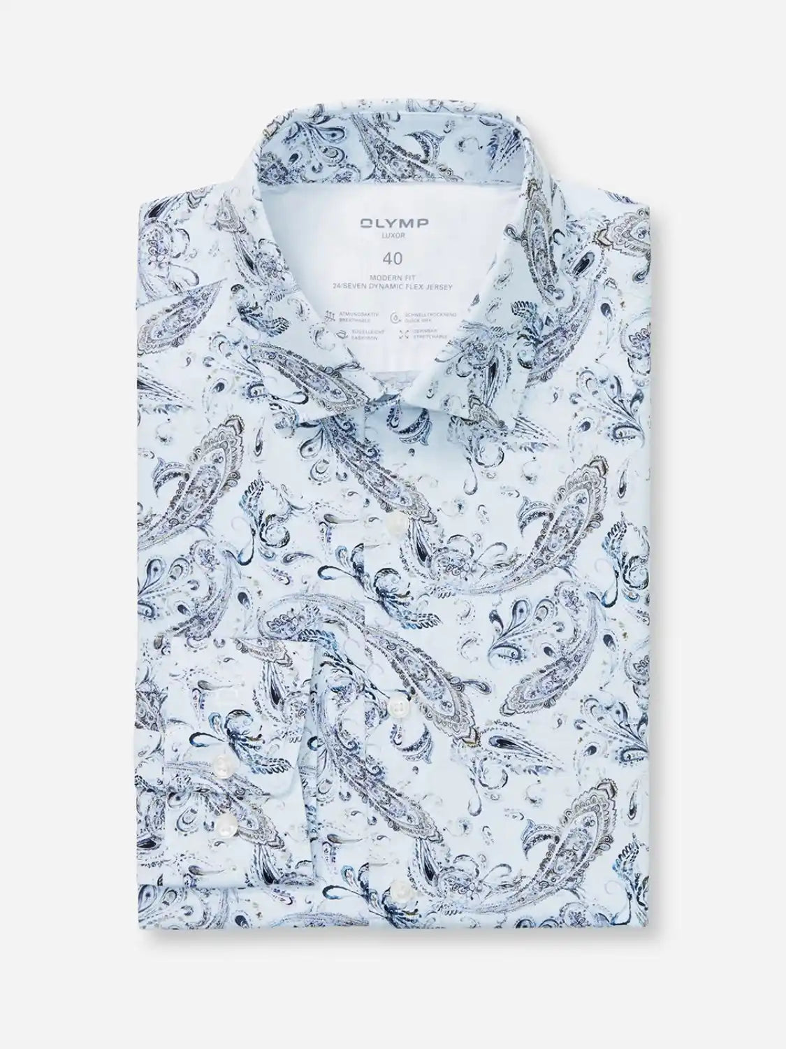 chemise-olymp-motifs-bleue-homme-face