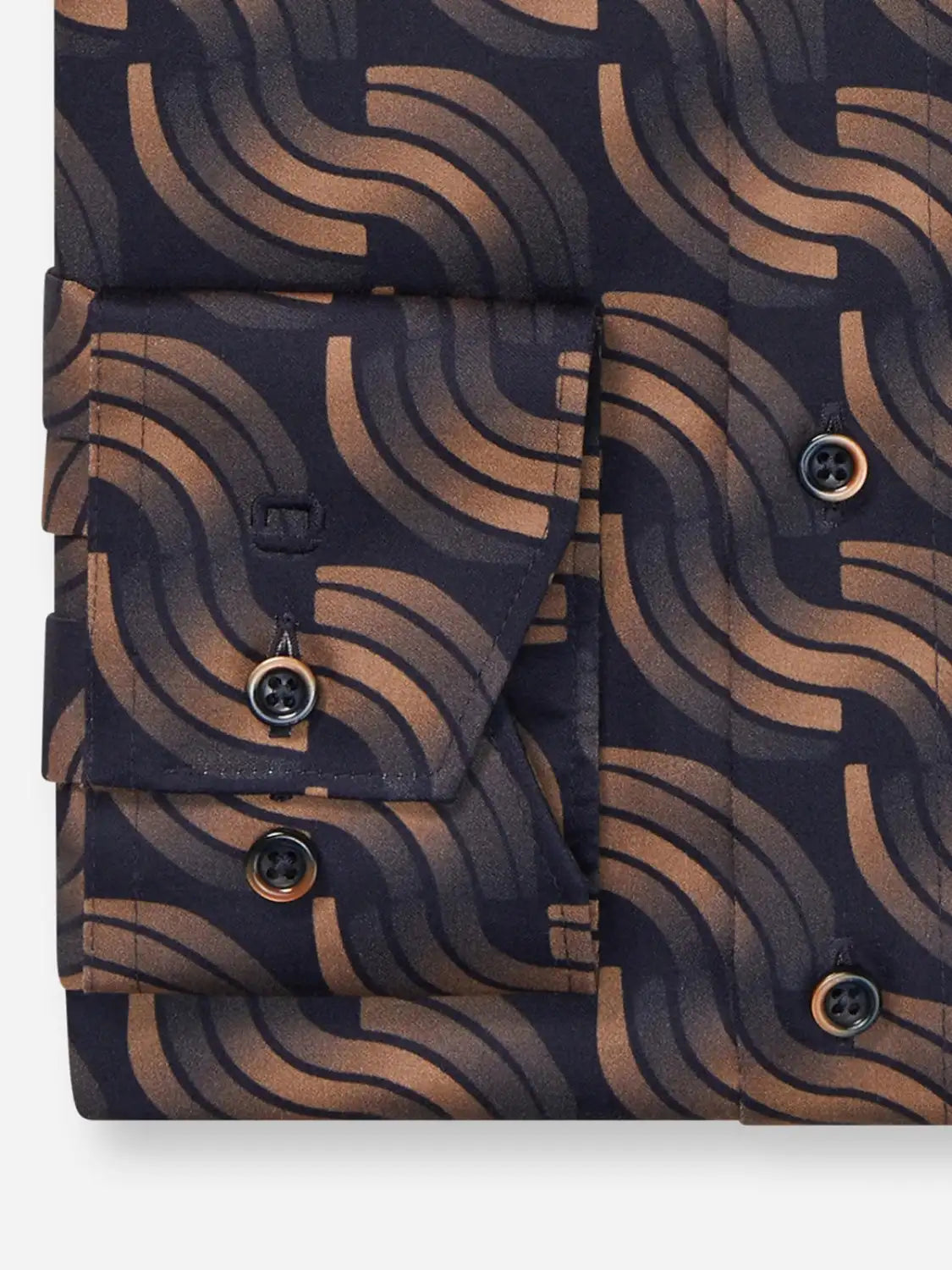 chemise-olymp-motifs-marron-homme-zoom-poignet