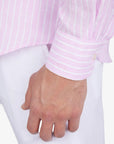chemise-paul-shark-homme-rose-lin-26413164CF VA8-manche