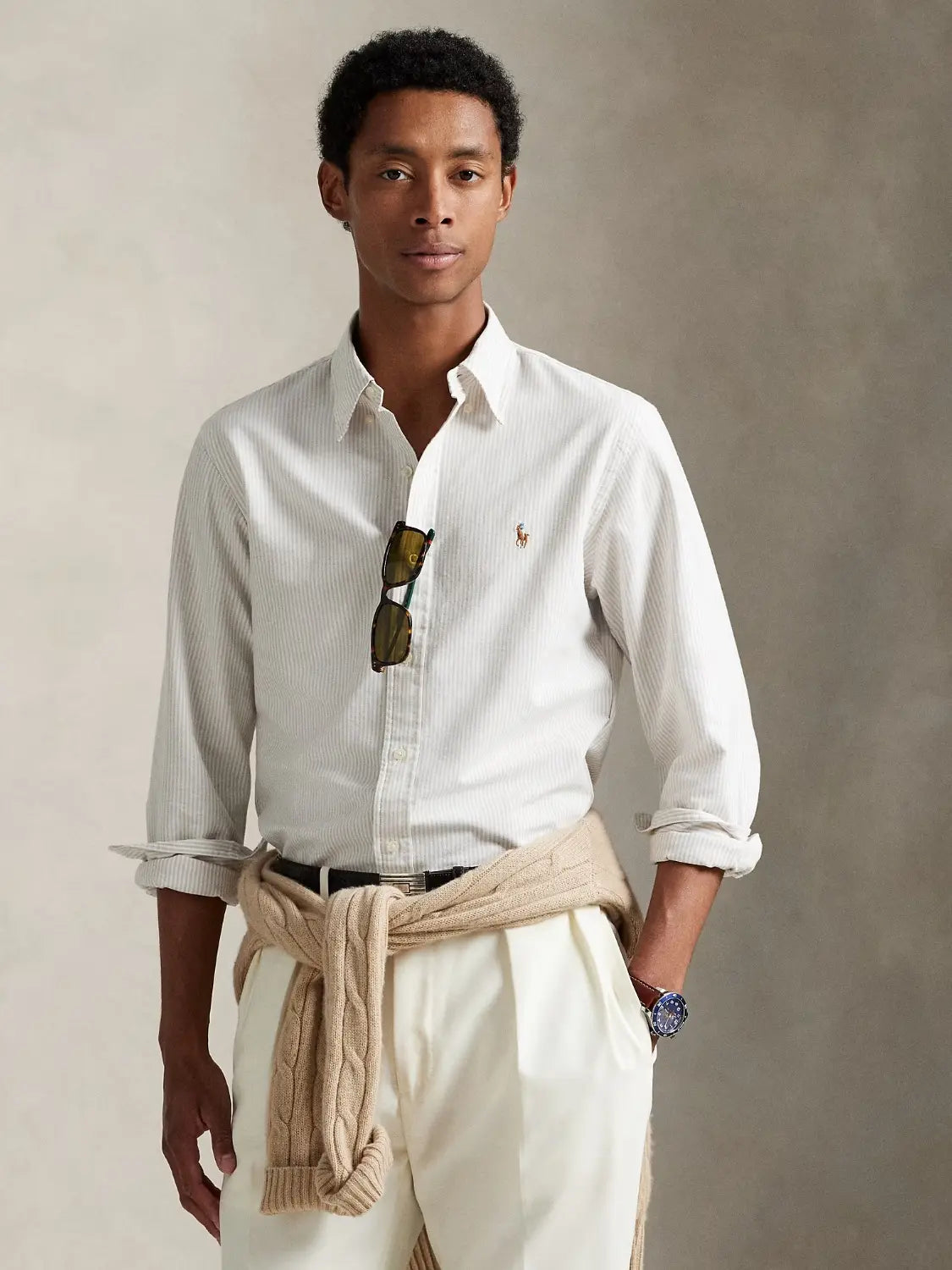 chemise-ralph-lauren-beige-710953710004-face