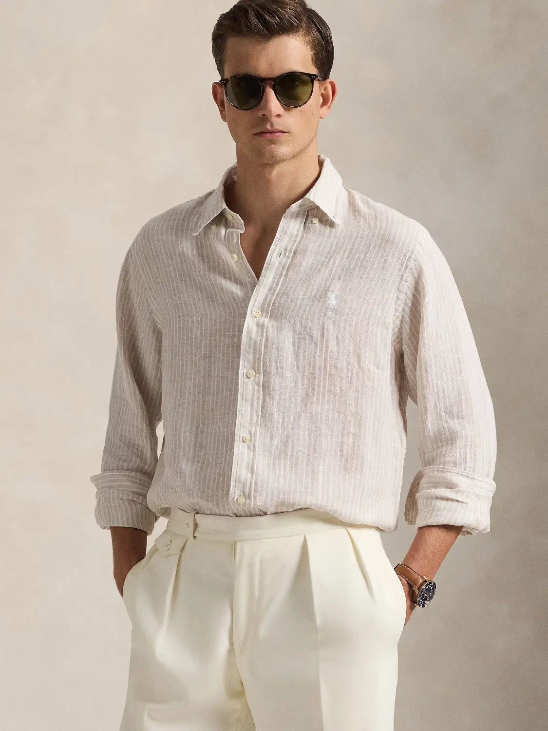 chemise-ralph-lauren-beige-face-710b15594006