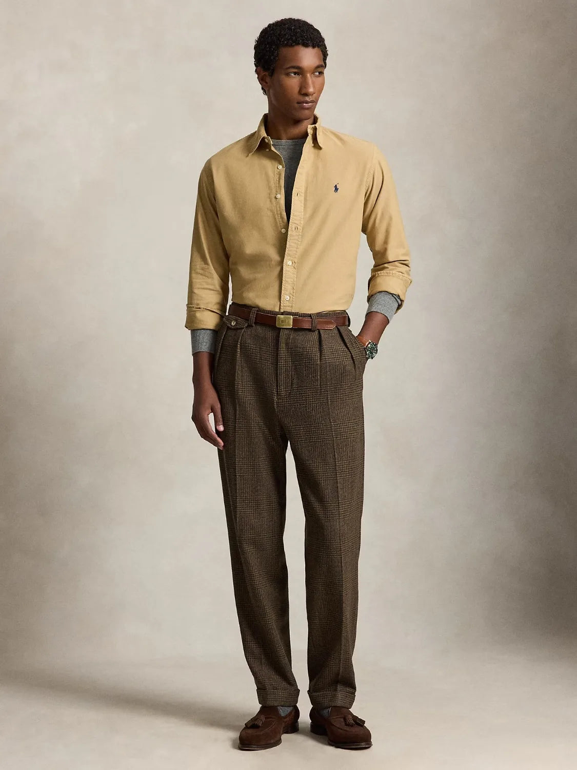 chemise-ralph-lauren-beige-homme-710805564525-porte