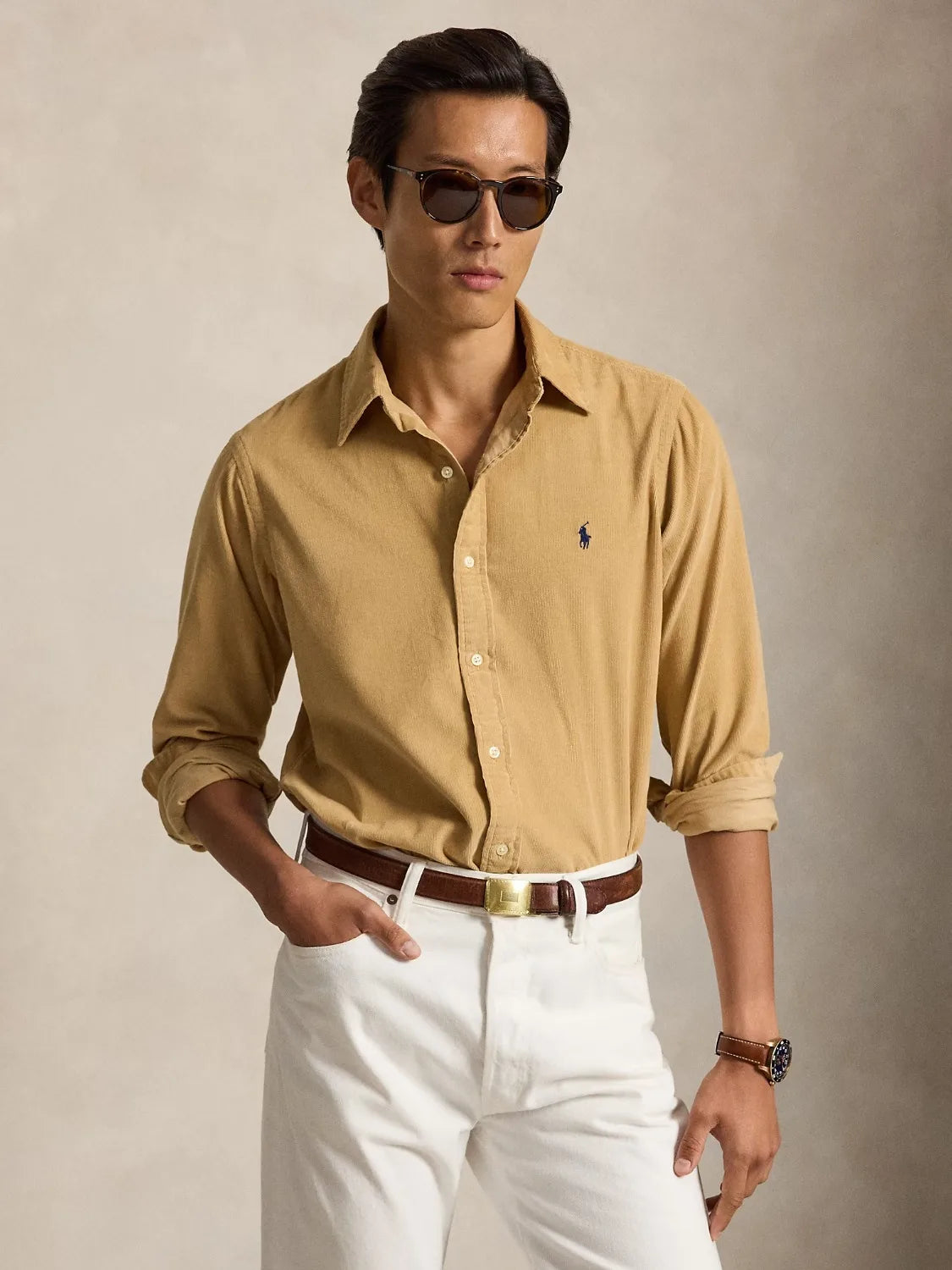 chemise-ralph-lauren-beige-velours-710853123501-face